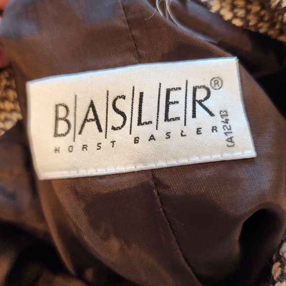 Vintage Women's 10 Basler 100% Lambswool Blazer Brown Single Breasted Pocketed - Picture 7 of 14